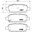 Jeu de 4 plaquettes de frein arrière BREMBO P 56 046 - Visuel 2