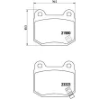 Jeu de 4 plaquettes de frein arrière BREMBO P 56 048 - Visuel 2