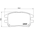 Jeu de 4 plaquettes de frein avant BREMBO P 56 050 - Visuel 2