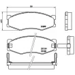 Jeu de 4 plaquettes de frein avant BREMBO P 56 056 - Visuel 2