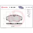 Jeu de 4 plaquettes de frein avant BREMBO P 56 061 - Visuel 2