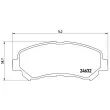 Jeu de 4 plaquettes de frein avant BREMBO P 56 062 - Visuel 2