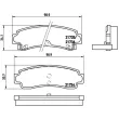 Jeu de 4 plaquettes de frein arrière BREMBO P 56 063 - Visuel 2