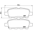 Jeu de 4 plaquettes de frein arrière BREMBO P 56 068 - Visuel 2