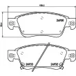 Jeu de 4 plaquettes de frein avant BREMBO P 56 080 - Visuel 2