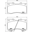 Jeu de 4 plaquettes de frein avant BREMBO P 56 081 - Visuel 2