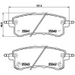Jeu de 4 plaquettes de frein arrière BREMBO P 56 082 - Visuel 2
