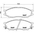 Jeu de 4 plaquettes de frein avant BREMBO P 56 083 - Visuel 2
