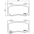 Jeu de 4 plaquettes de frein avant BREMBO P 56 084 - Visuel 2