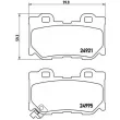 Jeu de 4 plaquettes de frein arrière BREMBO P 56 085 - Visuel 2