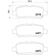 Jeu de 4 plaquettes de frein arrière BREMBO P 56 087 - Visuel 2