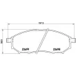 Jeu de 4 plaquettes de frein avant BREMBO P 56 094 - Visuel 2