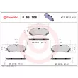 Jeu de 4 plaquettes de frein avant BREMBO P 56 106 - Visuel 2
