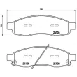 Jeu de 4 plaquettes de frein avant BREMBO P 58 001 - Visuel 2