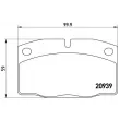 Jeu de 4 plaquettes de frein avant BREMBO P 59 005 - Visuel 2