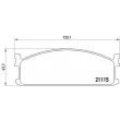 Jeu de 4 plaquettes de frein avant BREMBO P 59 008 - Visuel 2