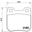Jeu de 4 plaquettes de frein arrière BREMBO P 59 010 - Visuel 2