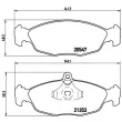 Jeu de 4 plaquettes de frein avant BREMBO P 59 011 - Visuel 2