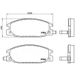 Jeu de 4 plaquettes de frein avant BREMBO P 59 015 - Visuel 2