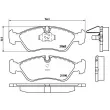 Jeu de 4 plaquettes de frein avant BREMBO P 59 017 - Visuel 2