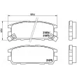Jeu de 4 plaquettes de frein arrière BREMBO P 59 021 - Visuel 2