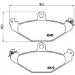 Jeu de 4 plaquettes de frein arrière BREMBO P 59 026 - Visuel 2