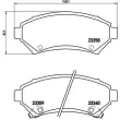 Jeu de 4 plaquettes de frein avant BREMBO P 59 028 - Visuel 2
