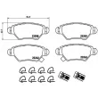 Jeu de 4 plaquettes de frein arrière BREMBO P 59 031 - Visuel 2