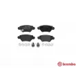 Jeu de 4 plaquettes de frein arrière BREMBO P 59 031 - Visuel 1