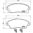 Jeu de 4 plaquettes de frein avant BREMBO P 59 036 - Visuel 2
