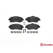 Jeu de 4 plaquettes de frein avant BREMBO P 59 036 - Visuel 1