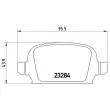 Jeu de 4 plaquettes de frein arrière BREMBO P 59 037 - Visuel 2