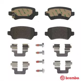 Jeu de 4 plaquettes de frein arrière BREMBO P 59 038