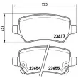 Jeu de 4 plaquettes de frein arrière BREMBO P 59 038X - Visuel 2