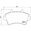 Jeu de 4 plaquettes de frein avant BREMBO P 59 039 - Visuel 2