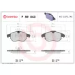Jeu de 4 plaquettes de frein avant BREMBO P 59 043 - Visuel 2