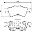 Jeu de 4 plaquettes de frein arrière BREMBO P 59 044 - Visuel 2