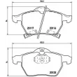 Jeu de 4 plaquettes de frein avant BREMBO P 59 048 - Visuel 2
