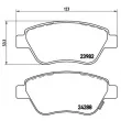 Jeu de 4 plaquettes de frein avant BREMBO P 59 051X - Visuel 2