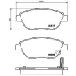 Jeu de 4 plaquettes de frein avant BREMBO P 59 052 - Visuel 2