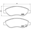 Jeu de 4 plaquettes de frein avant BREMBO P 59 053 - Visuel 2