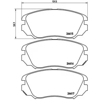 Jeu de 4 plaquettes de frein avant BREMBO P 59 054X
