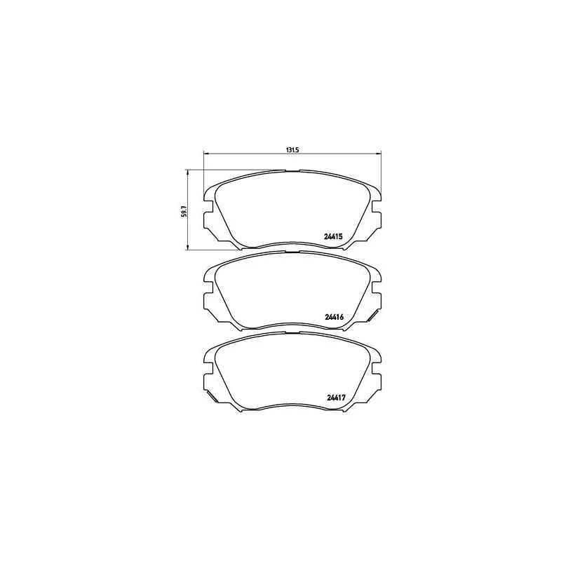 Jeu de 4 plaquettes de frein avant BREMBO P 59 054X