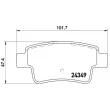 Jeu de 4 plaquettes de frein arrière BREMBO P 59 057 - Visuel 2