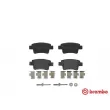 Jeu de 4 plaquettes de frein arrière BREMBO P 59 057 - Visuel 1