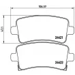Jeu de 4 plaquettes de frein arrière BREMBO P 59 059 - Visuel 2