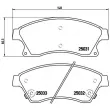 Jeu de 4 plaquettes de frein avant BREMBO P 59 076X - Visuel 2