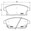 Jeu de 4 plaquettes de frein avant BREMBO P 59 077X - Visuel 2