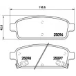 Jeu de 4 plaquettes de frein arrière BREMBO P 59 080X - Visuel 2