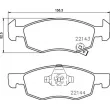 Jeu de 4 plaquettes de frein avant BREMBO P 59 084 - Visuel 2